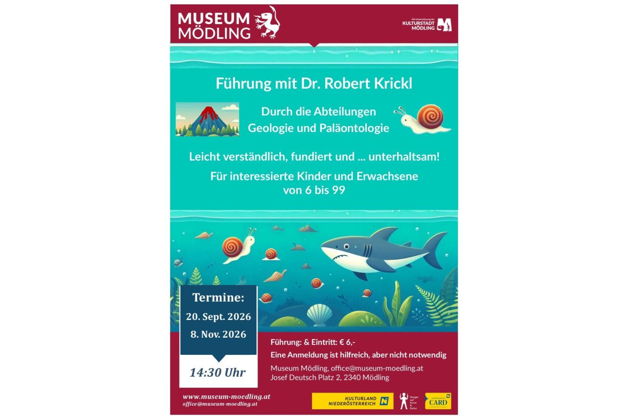 Plakat zur Führung mit Dr. Robert Krickl